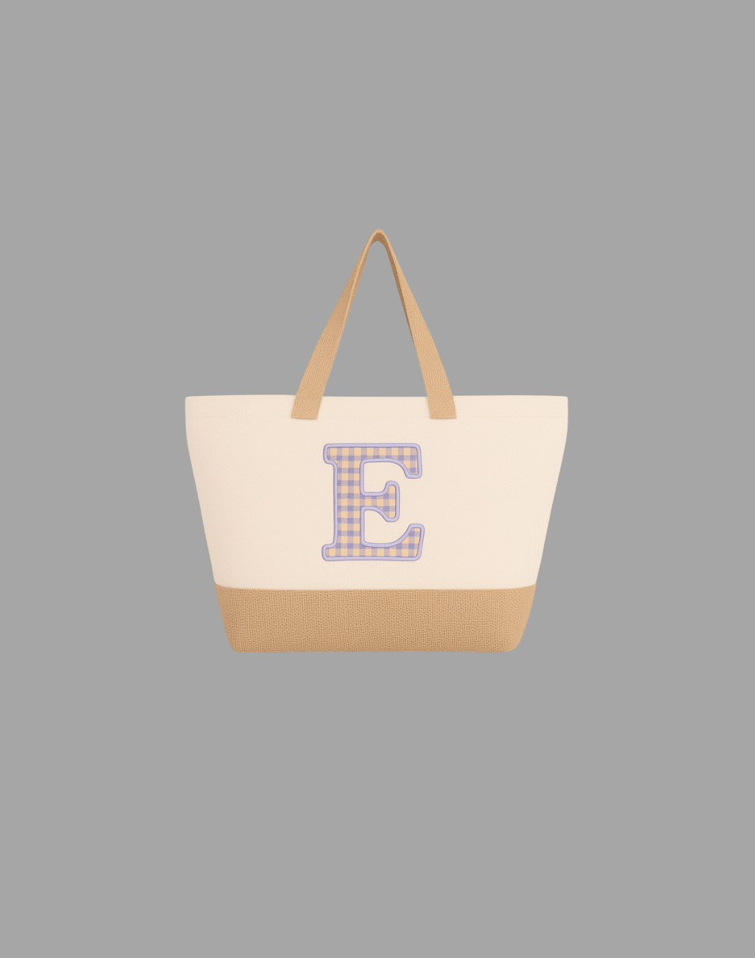 bolso con inicial personalizada morada