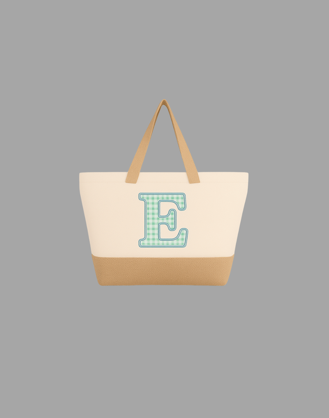 bolso con inicial personalizada azul