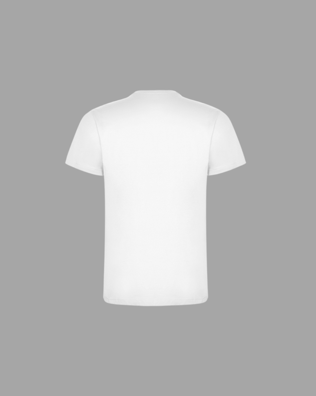 Camiseta de hombre blanca parte trasera