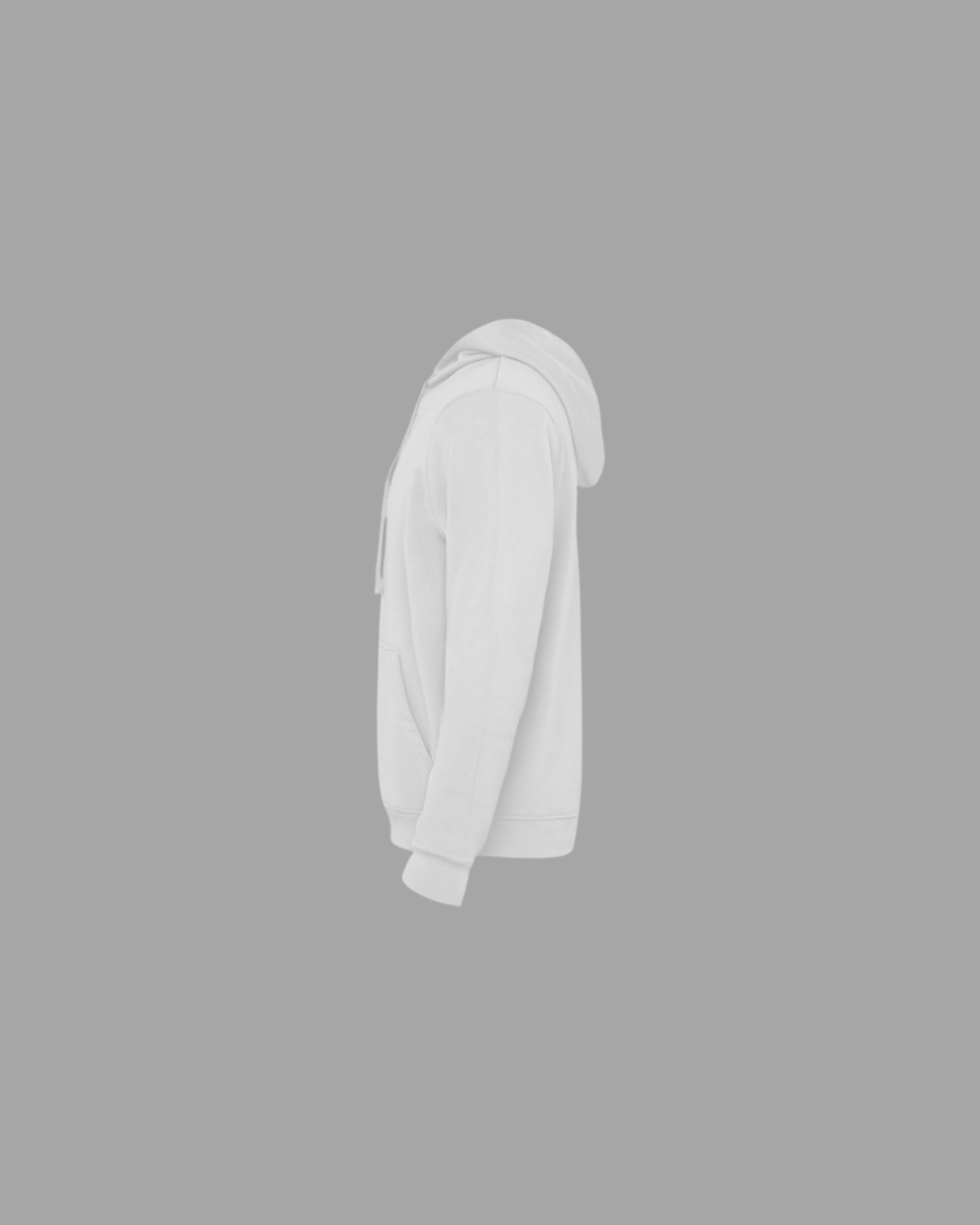 Sudadera con capucha blanca parte lateral