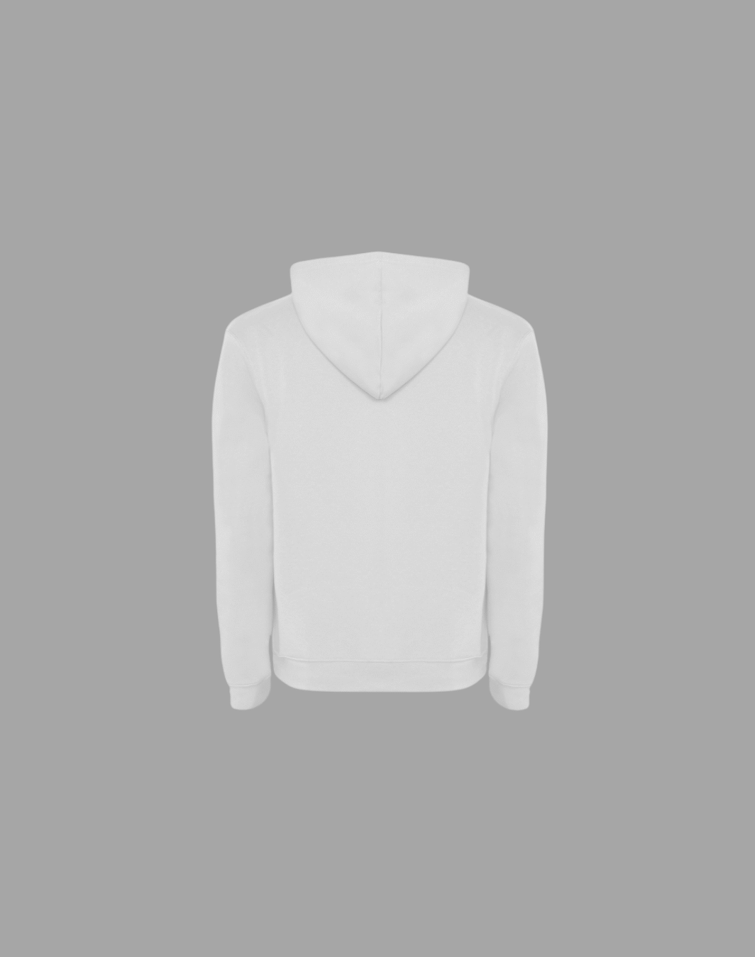 Sudadera con capucha blanca parte trasera