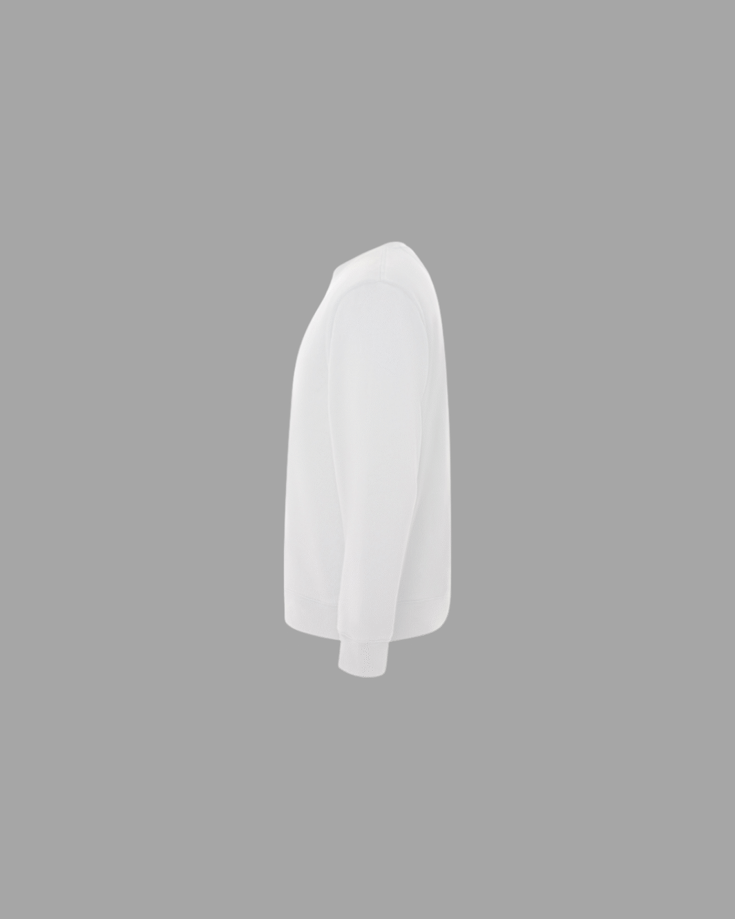 Sudadera sin capucha blanca parte lateral