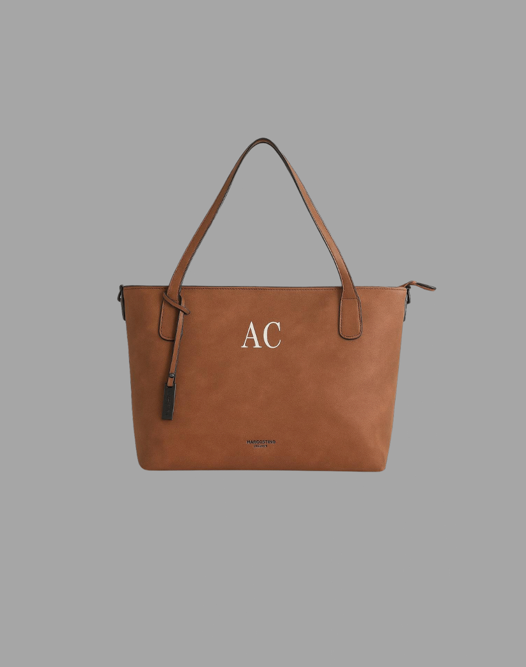 Bolso efecto piel color marrón