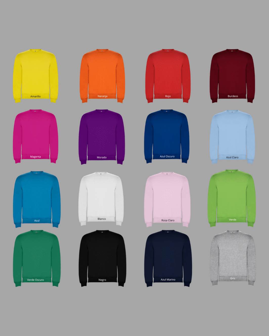 Colores sudadera ayla
