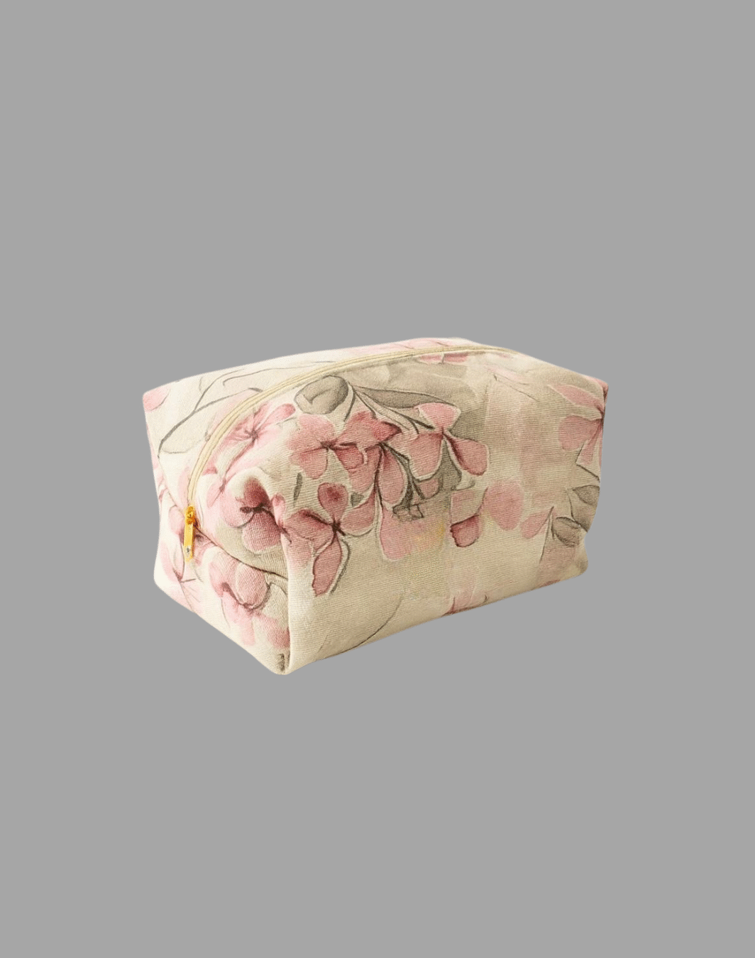Neceser floral beige (sin bordado)