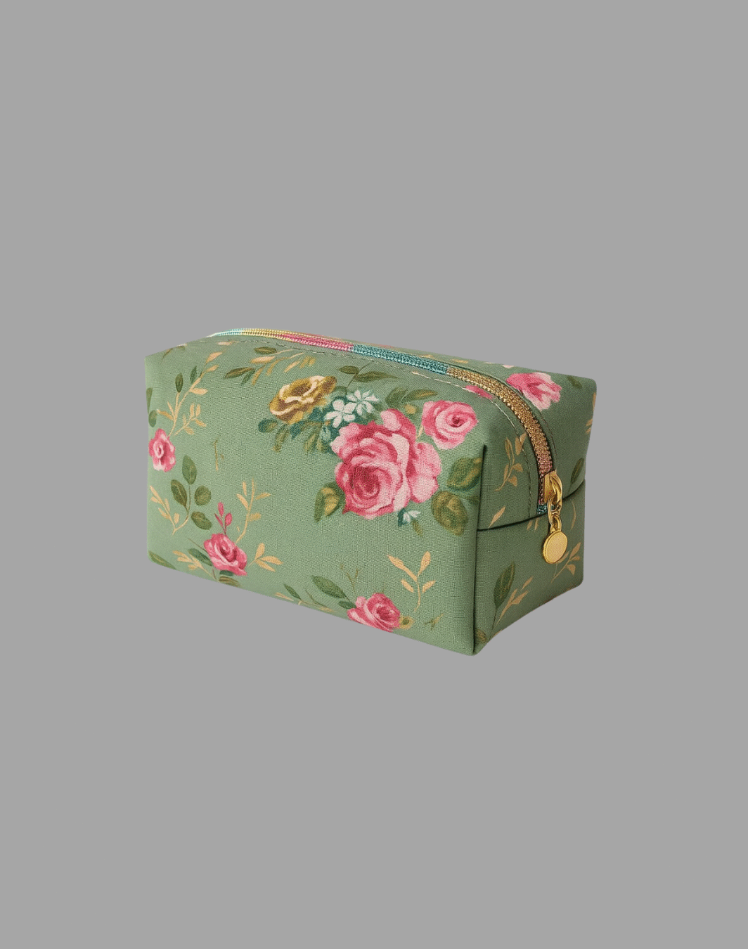 Neceser verde floral (sin bordado)